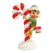 Image of Fiberglass Elf on a Candy Cane